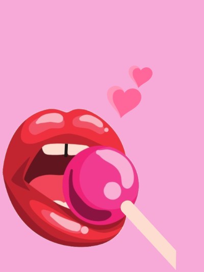 lollipop Drawing lips with lollypopp (symbol of blow job)
