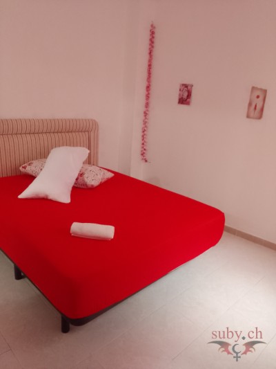 suby-balmer-guest-room-bed Guest sex room with queen-size bed.